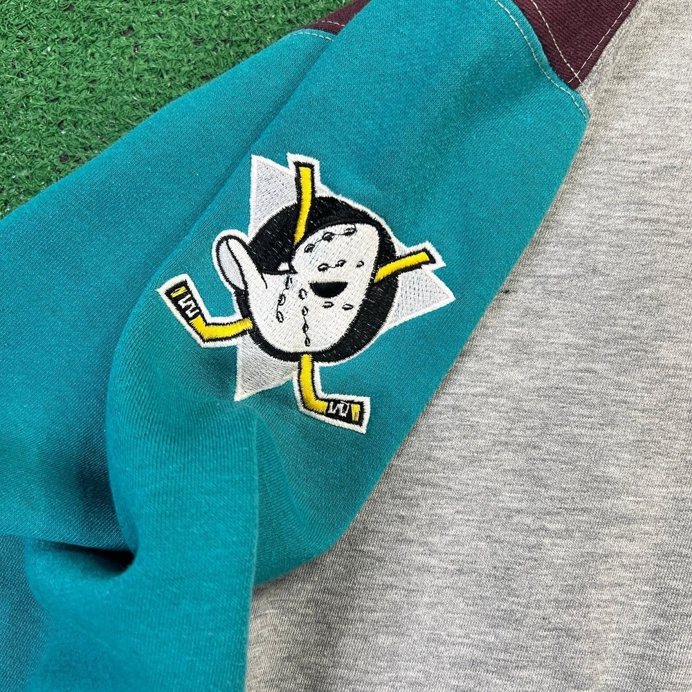 RARE Vintage 1990s Starter NHL Mighty Ducks Pullover Sweatshirt (LARGE) - Picture 5 of 11